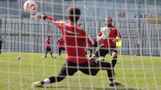 Yılport Samsunspor şut çalıştı