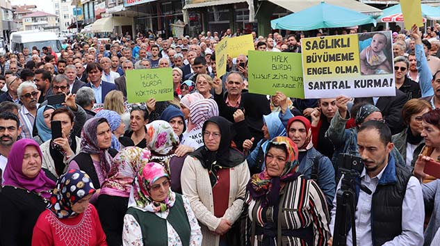 Dikbıyık'ta Büyük Santral Protestosu