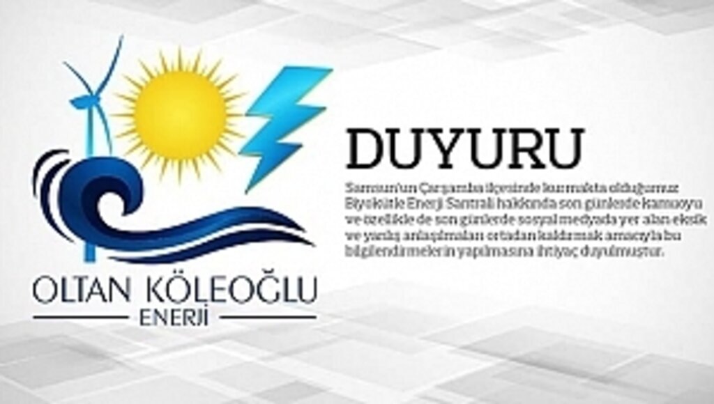 Oltan Köleoğlu Enerji'den Mahkeme Açıklaması!