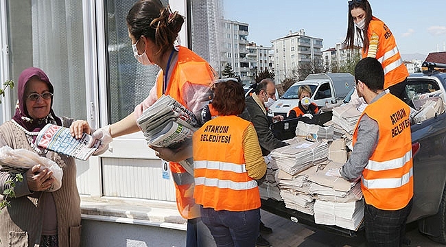 Atakum Belediyesi Ücretsiz Ekmek ve Gazete Dağıttı