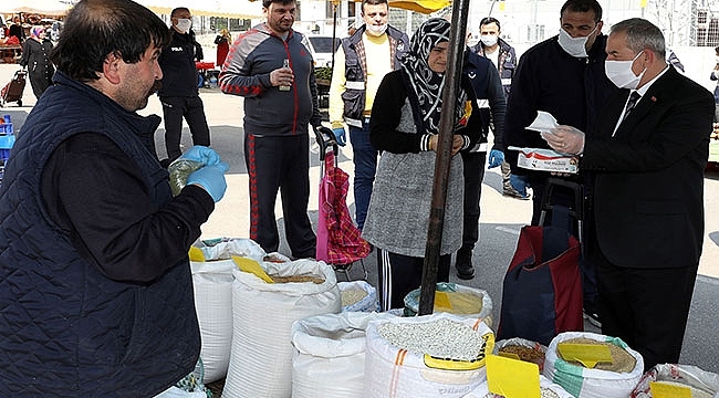 İlkadım'da Korona Virüs Tedbirleri Kapsamından Pazar Denetimlerine Devam Ediyor!