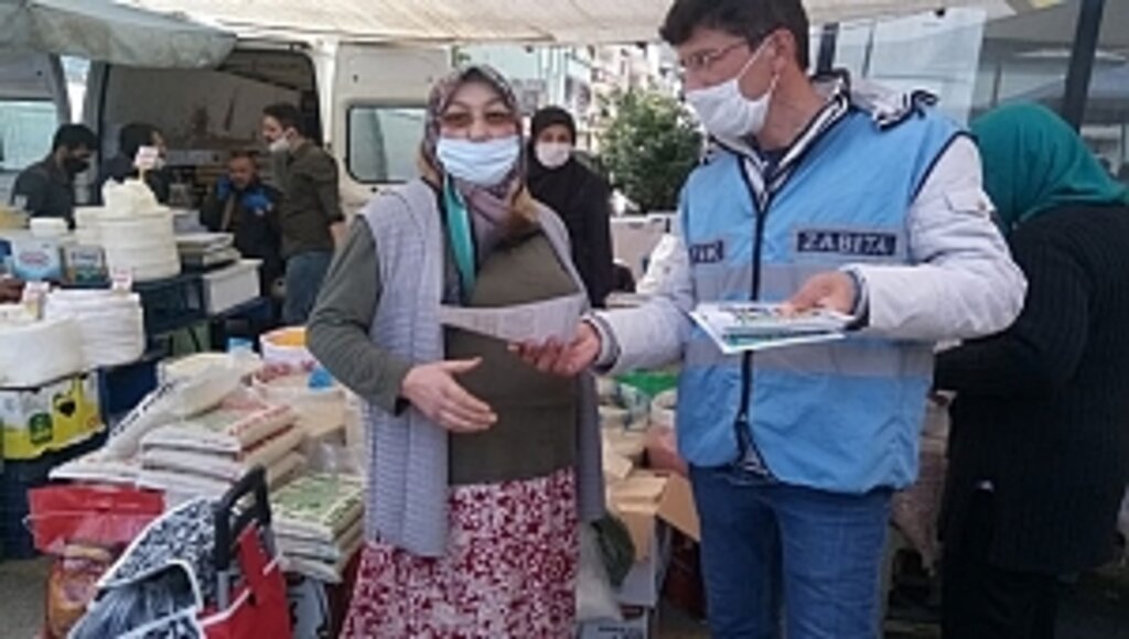 İlkadım Zabıtası Sokağa Çıkma Yasağı Öncesi Görev Başında