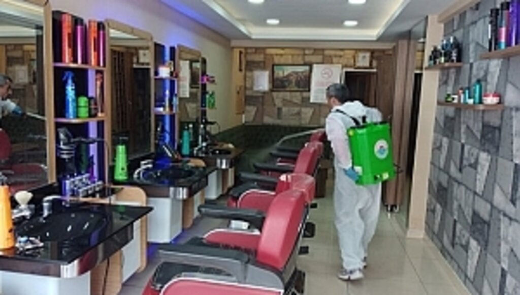 İlkadım'dan Berber ve Kuaförlere Dezenfekte