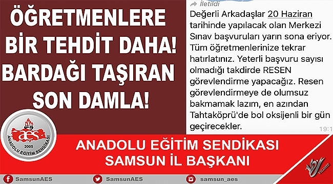 Öğretmenlere Bir Tehdit Daha! Bardağı Taşıran Son Damla!