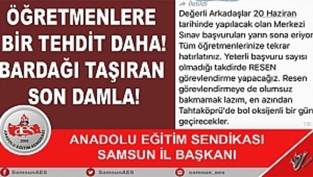 Öğretmenlere Bir Tehdit Daha! Bardağı Taşıran Son Damla!