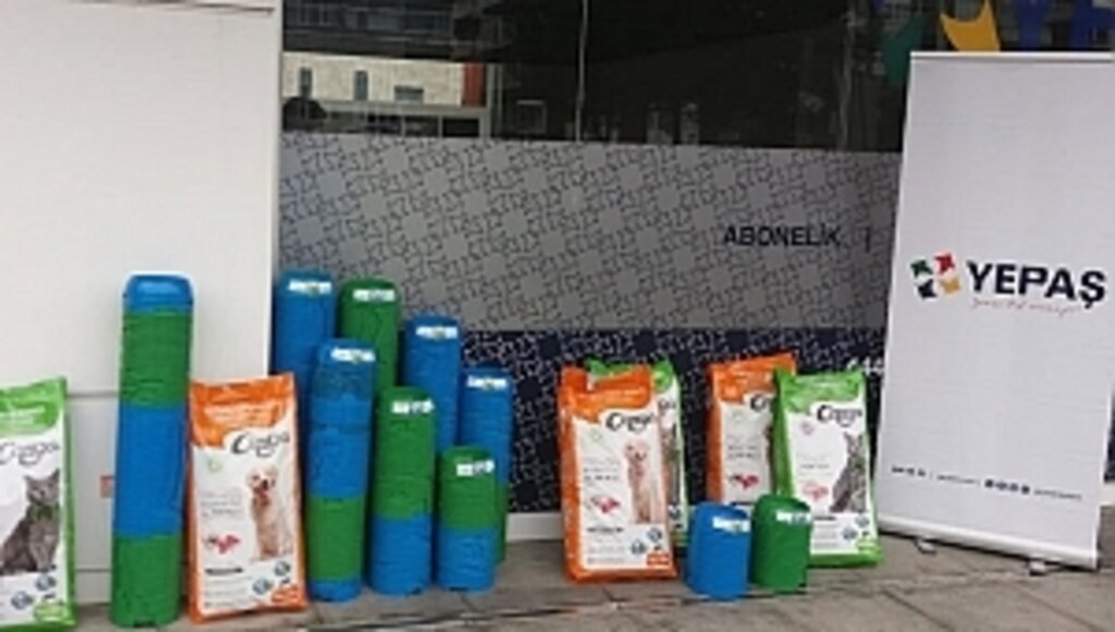 YEPAŞ'tan Sokak Hayvanları İçin Ücretsiz Mama ve Su Kabı 