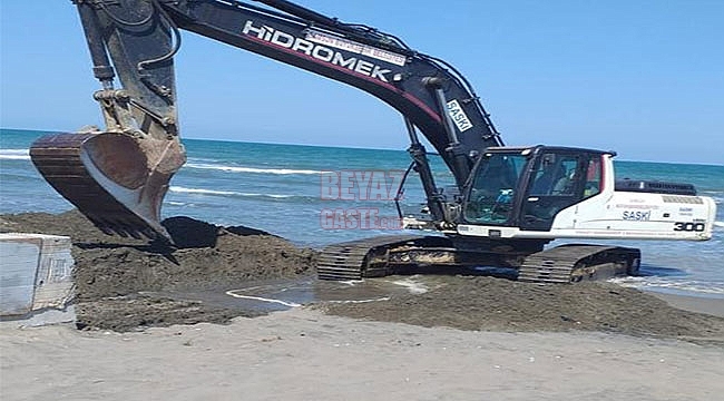 Samsun'da dere yatakları temizleniyor