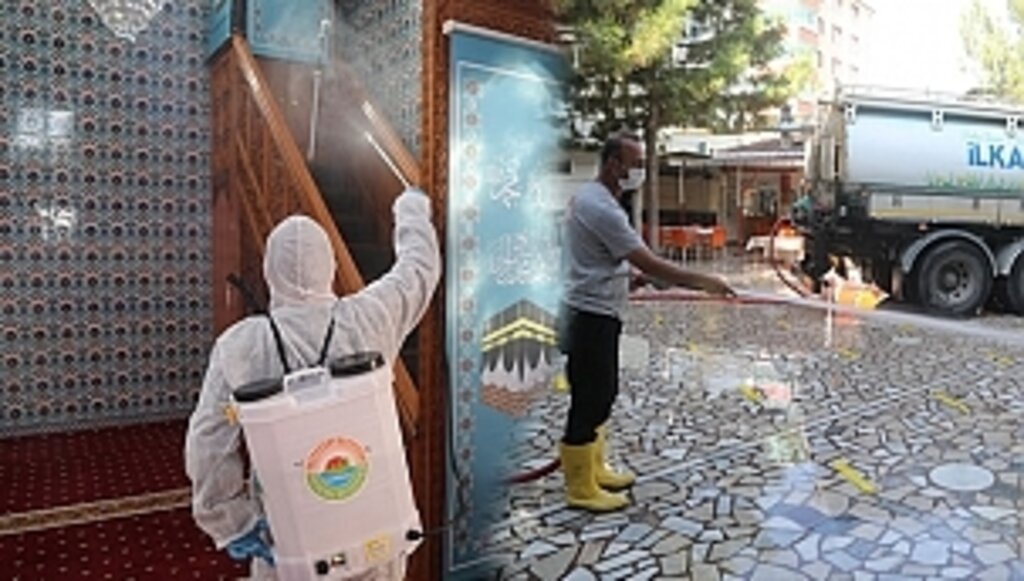 İlkadım'daki Tüm Camiler Dezenfekte Edilip Yıkadı