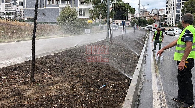 Samsun'da Peyzaj Alanlarında Verimli Sulama Dönemi