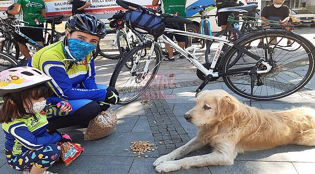 Samsun'dan Salıpazarı'na Hayvanlar İçin Pedal Çevirdiler