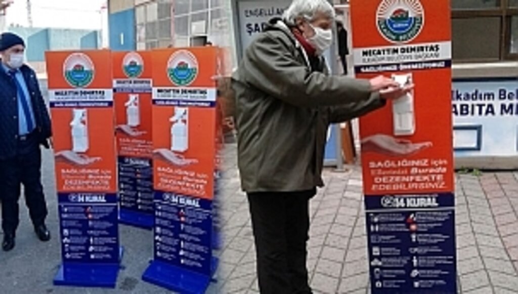 İlkadım Belediyesi'nden İlçe Halkına Dezenfektan Desteği