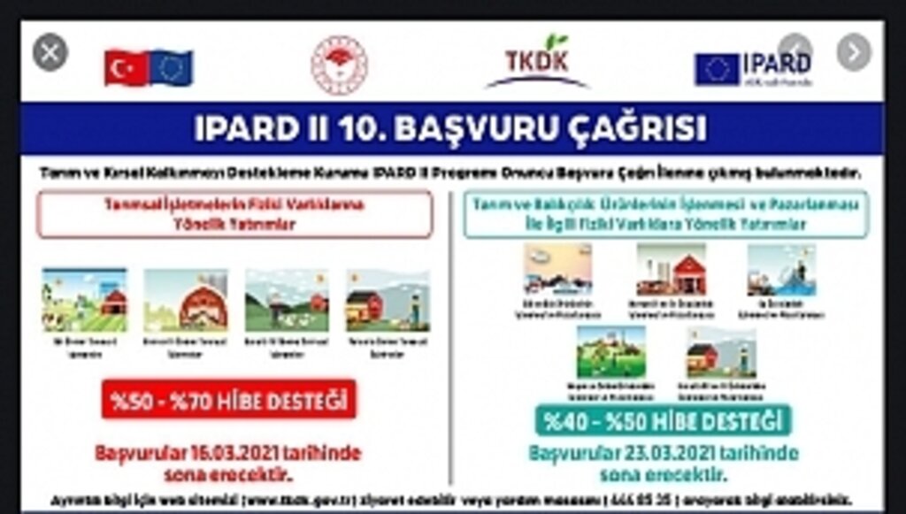 IPARD II Onuncu Başvuru Çağrı İlanına Çıktı