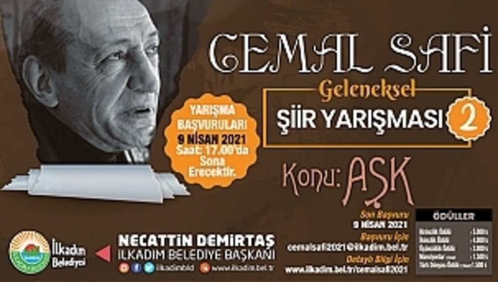 Şair Cemal Safi Ödüllü Şiir Yarışması İle Anacak