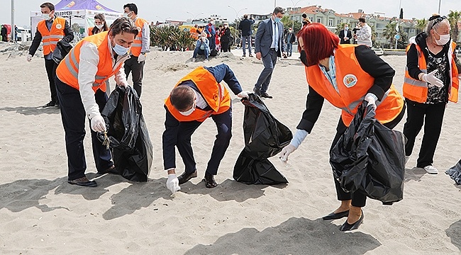 Atakum'da Sahil Temizliği