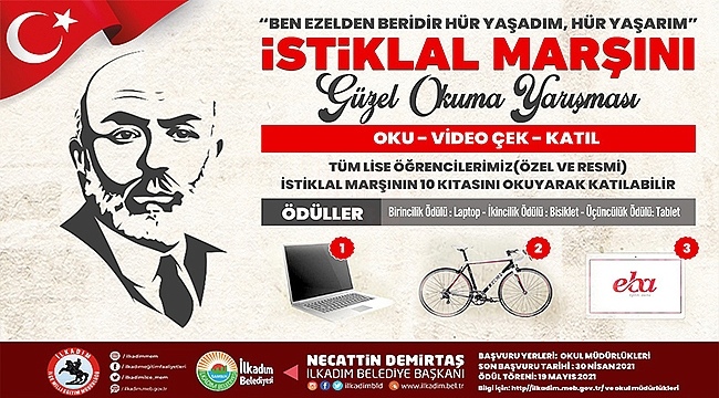 İlkadım'da İstiklal Marşını En Güzel Okuma Yarışması Başlıyor