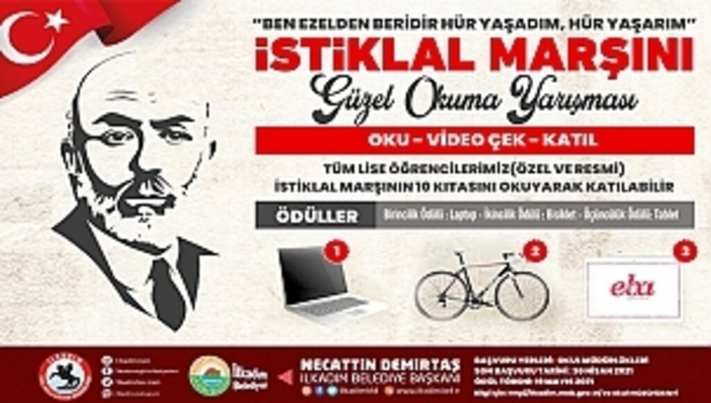 İlkadım'da İstiklal Marşını En Güzel Okuma Yarışması Başlıyor