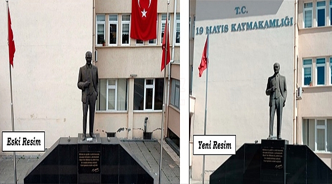 Samsun Valiliğinden Atatürk Heykeli Açıklaması!...