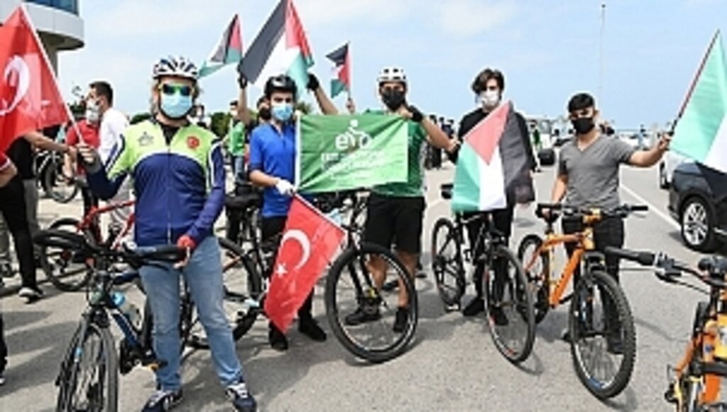 Samsun'da Pedallar Kudüs İçin Döndü