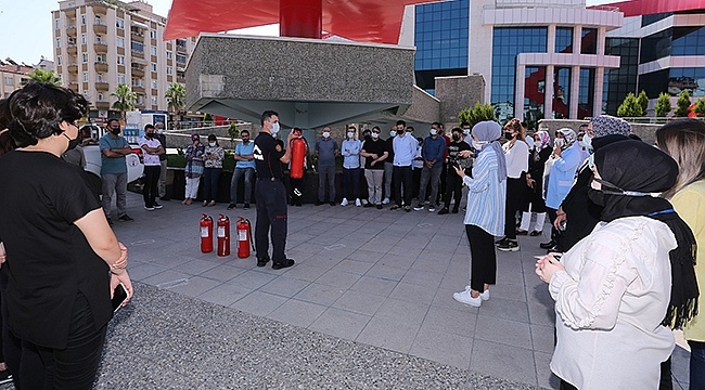 Canik Belediyesi'nde Yangın Tatbikatı 