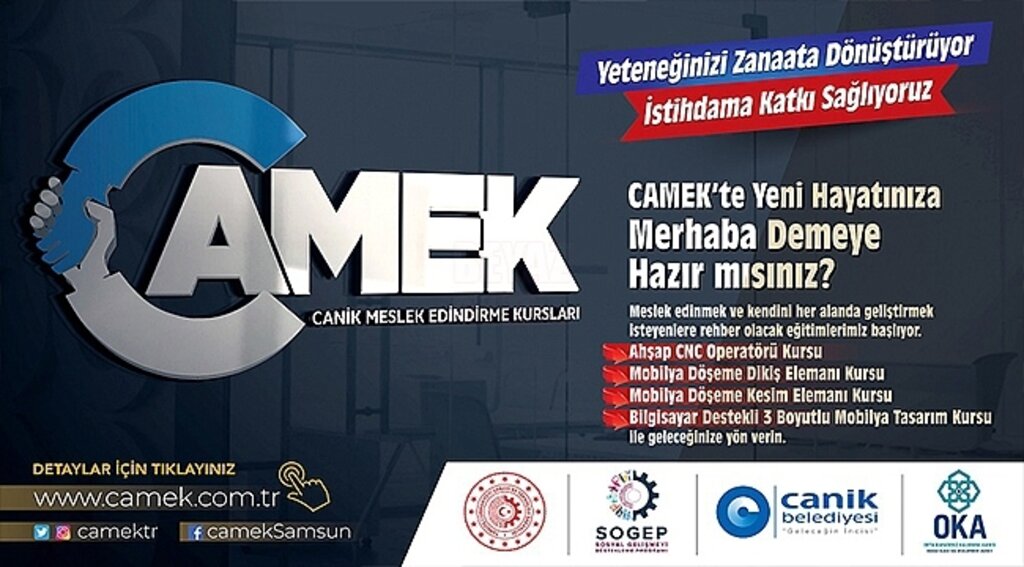 Canik'te İş Garantili Meslek Kursları Başlıyor