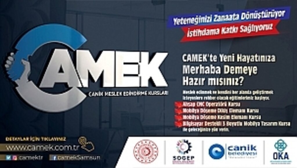 Canik'te İş Garantili Meslek Kursları Başlıyor