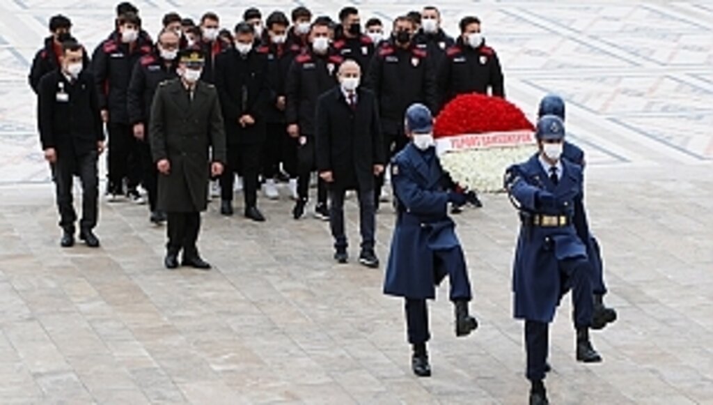 Atatürk Armalı Takım, Anıtkabir'de 