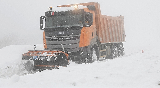 Kar Samsun'u Çok Sevdi!