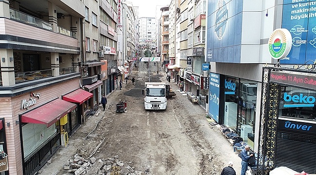 İlkadım Belediyesi "Prestij Cadde Projesi" Kapsamında Müftü Sokağı Yeniliyor