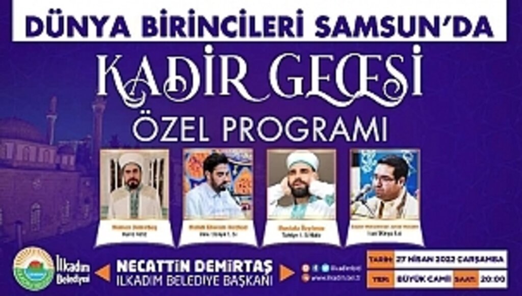 Tüm Halkı Kadir Gecesi Özel Programına Büyük Camiye Davet Etti