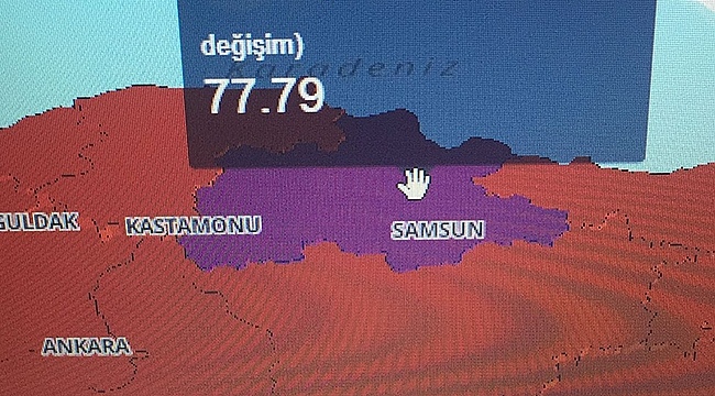 Türkiye'nin enflasyonu% 69.97, Samsun'un enflasyonu % 77.79 