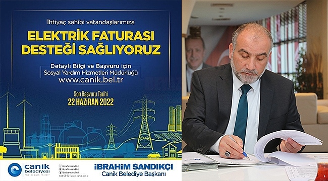 Canik'te Elektrik Desteği