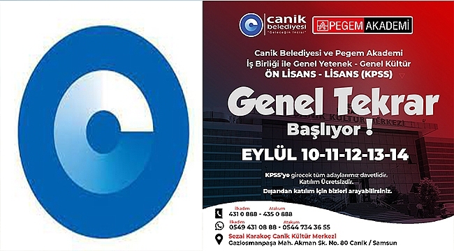 Canik Belediyesi Ücretsiz KPSS Eğitim Programı Düzenleyecek