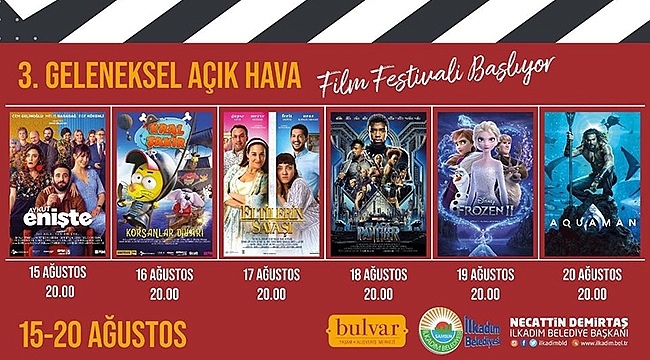 İlkadım'da Açık Hava Sinema Günleri Başlıyor