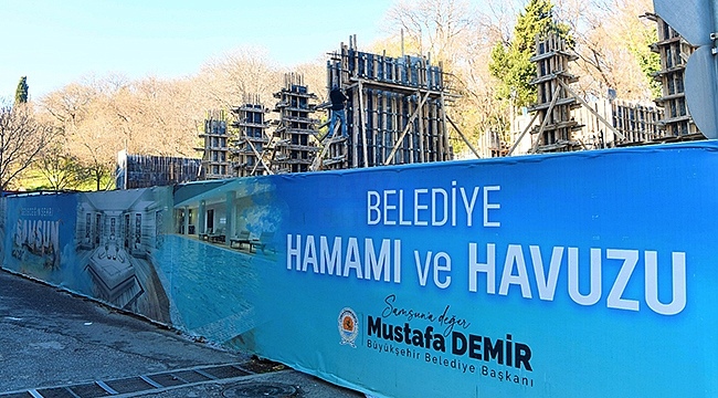 Belediye Hamamı İnşaatı Yükseliyor