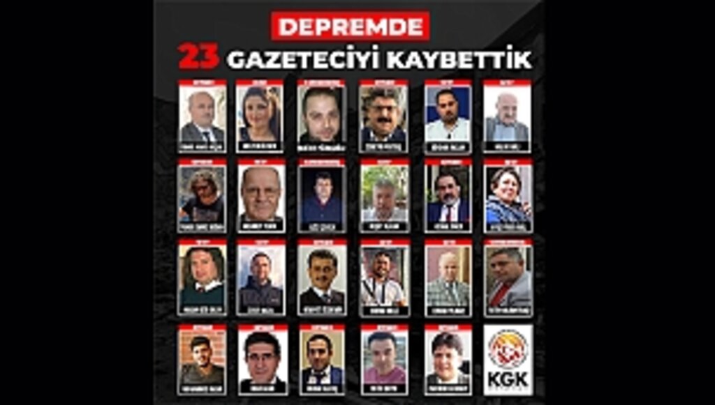 Depremde Hayatını Kaybeden Gazeteci Sayısı 23'e Yükseldi
