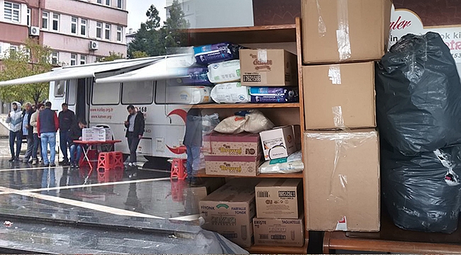 Tekkeköy'den Afet Bölgelerine Yardım Köprüsü