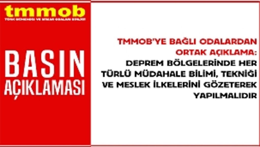 Türlü Müdahale Bilimi, Tekniği ve Meslek İlkelerini Gözeterek Yapılmalıdır