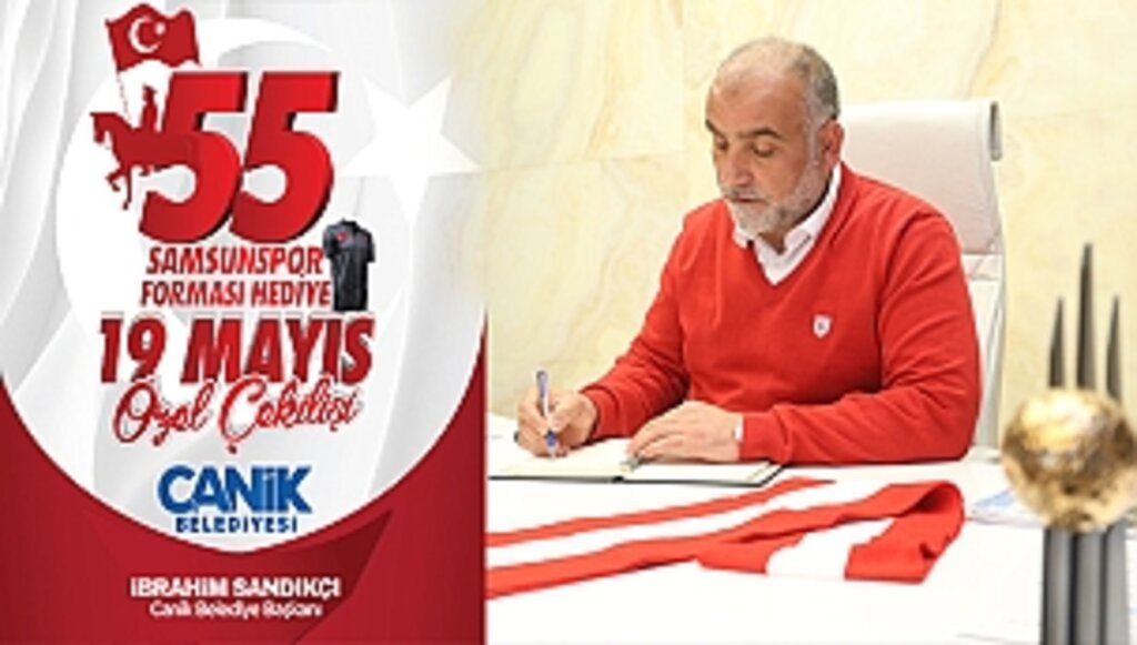 Canik Belediyesi Şanlı Samsunspor Forması Hediye Ediyor