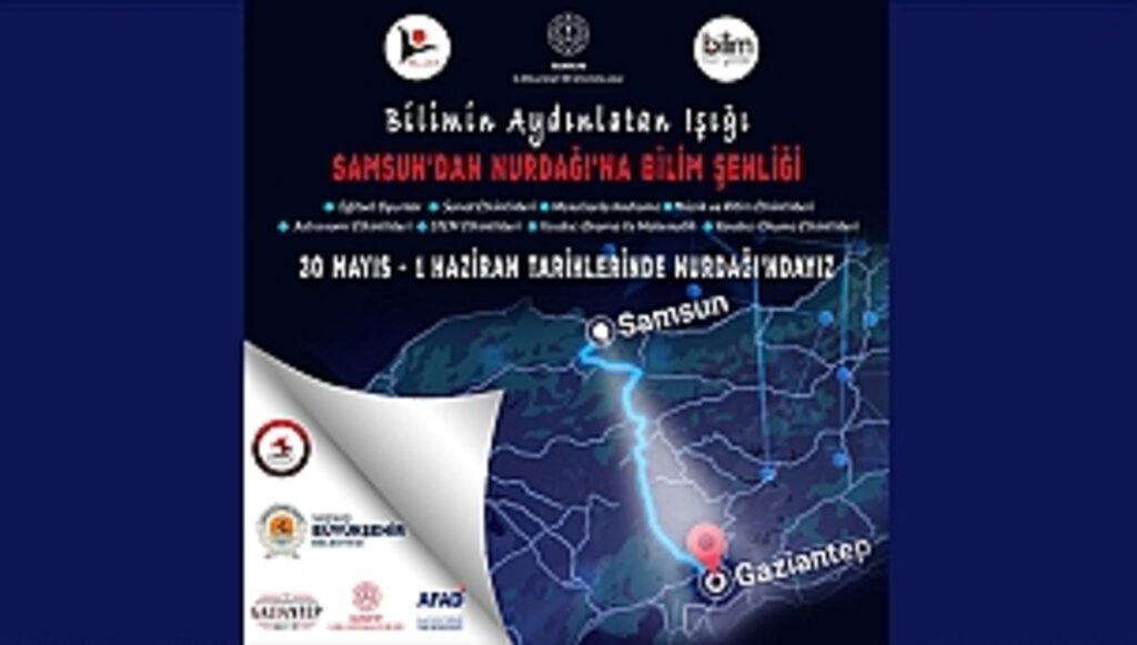 Samsun'dan Nurdağı'na Bilim Şenliği