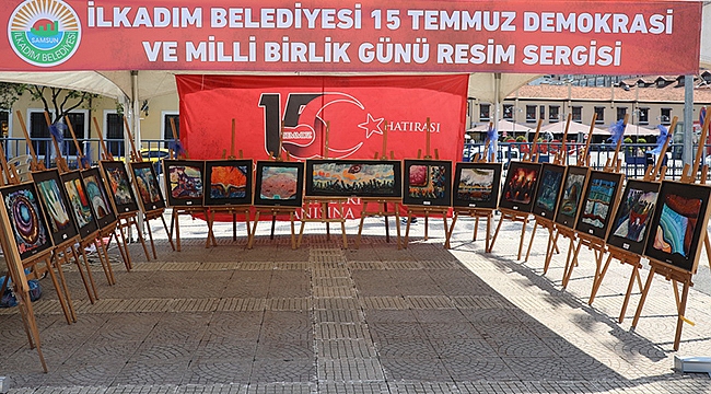 15 Temmuz Demokrasi ve Milli Birlik Günü Resim Sergisi'ne Yoğun İlgi 