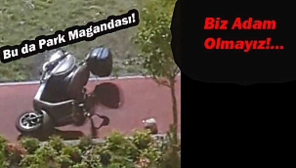 Spor Parkı'nda Motosikleti Maganda