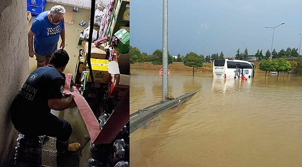 Samsun İtfaiyesi Mahsur Kalan 17 Kişi Kurtarıldı