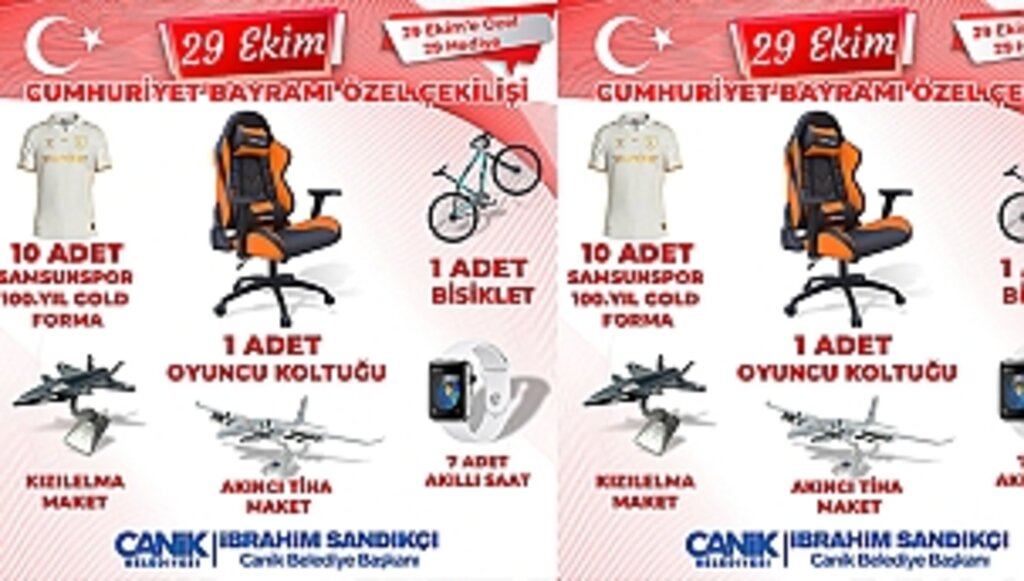 Canik'ten Cumhuriyetin 100. Yılına Özel Hediyeler