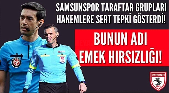 Taraftarlardan Maçın Hakemlerine Tepki!...