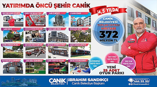 Başkan Sandıkçı, Canik'e 4,5 Yılda 372 Milyon Türk Lirası Yatırım Kazandırdıklarını Söyledi