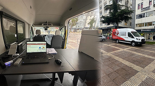 "Mobil Göç Noktası Aracı" Samsun'da Hizmet Vermeye Başladı