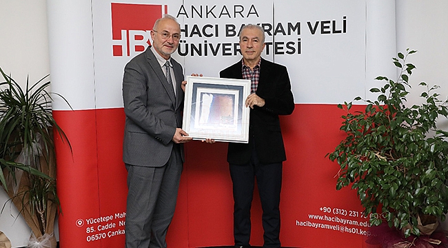 Rektör Ünal'dan AHBV Üniversitesi Rektörü Bostancı'ya Ziyaret