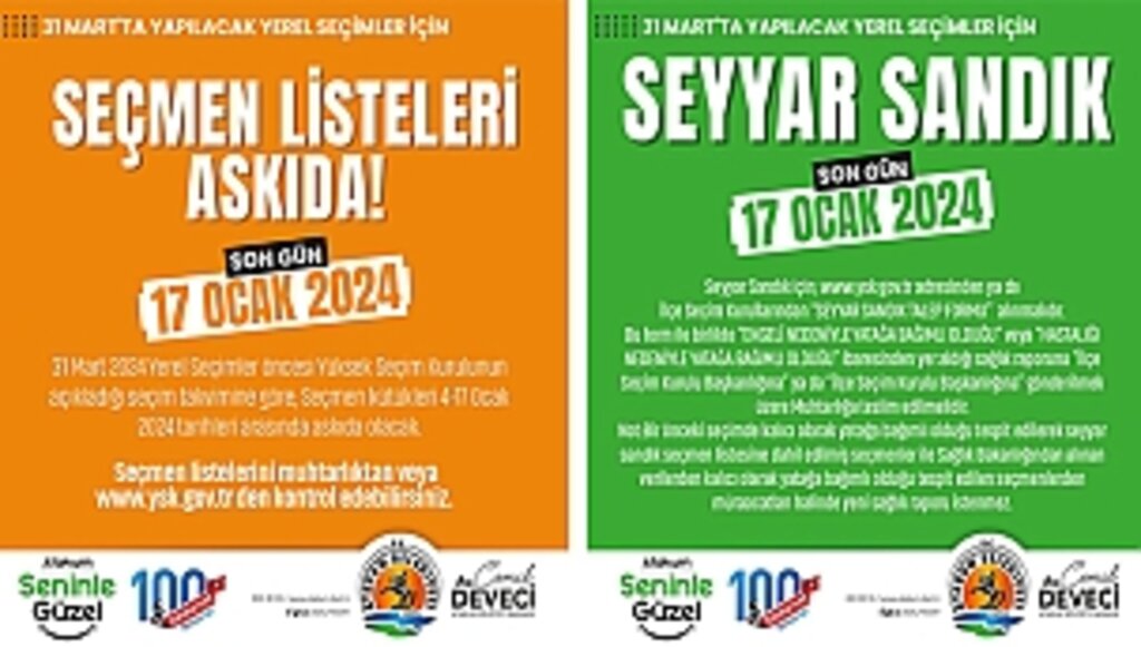 Atakum'da Seçmen Listeleri Askıya Çıkarıldı