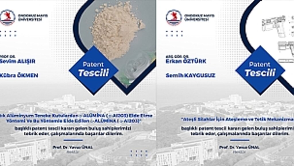 OMÜ'nün Patent Tescilleri Hızla Devam Ediyor