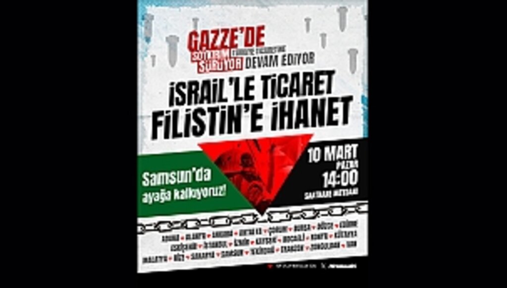 30 Şehirde "İsrail'le Ticaret, Filistin'e İhanettir" Mitingi